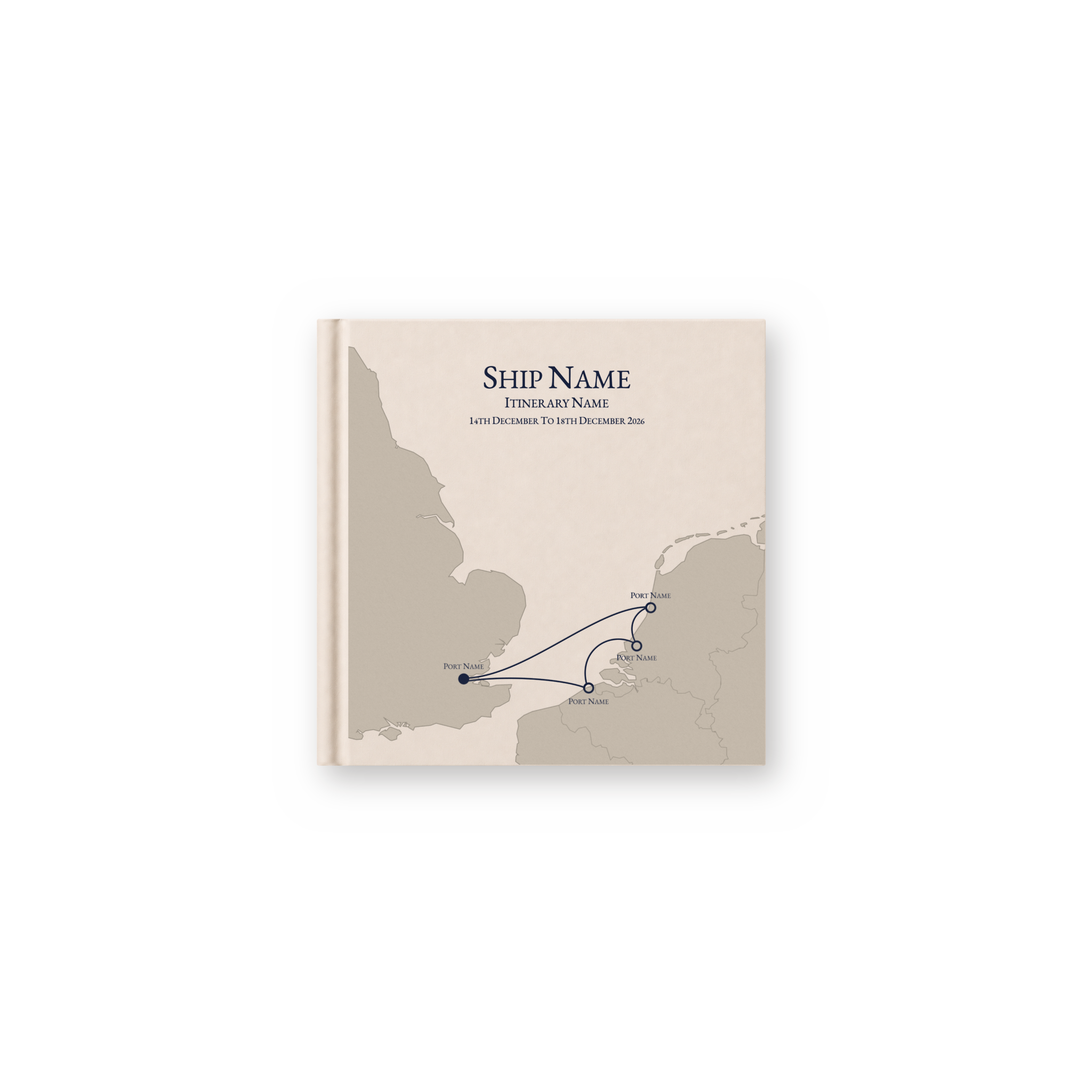 Mini personalised cruise itinerary album